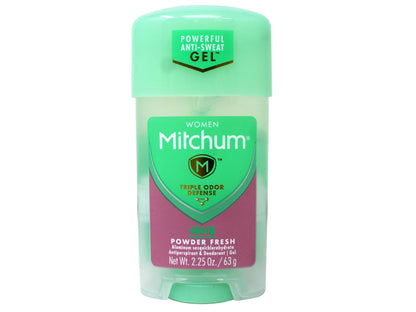 REVLON Mitchum Gel Anti-Perspirant Deodorant – Powder Fresh, 5 Pack | Triple Odor Defense & 48-Hour Protection