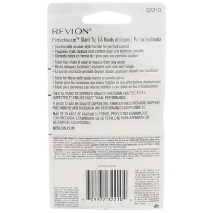 Revlon Perfectweeze Tweezer, Slant Tip – Pack of 3 | Precise, Comfortable Grooming