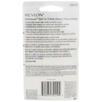 Revlon Perfectweeze Tweezer, Slant Tip – Pack of 3 | Precise, Comfortable Grooming