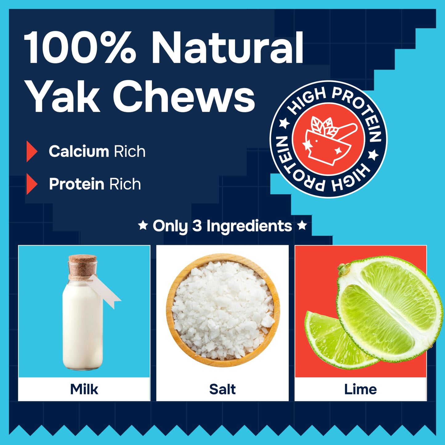 REXIPETS 100% Natural Yak Cheese Himalayan Made Dog Chews – All Breeds, Lactose Free, Gluten Free