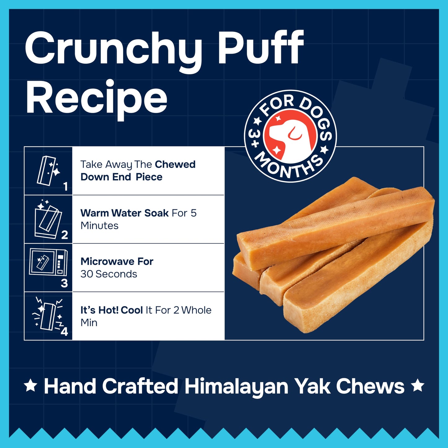 REXIPETS 100% Natural Yak Cheese Himalayan Made Dog Chews – All Breeds, Lactose Free, Gluten Free