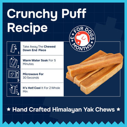 REXIPETS 100% Natural Yak Cheese Himalayan Made Dog Chews – All Breeds, Lactose Free, Gluten Free