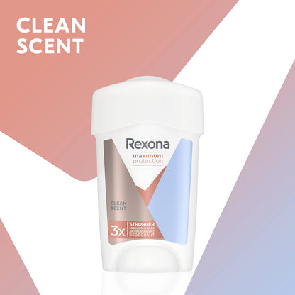 Rexona Maximum Protection Sensitive Dry Antiperspirant Cream 45 ml – Long-Lasting Sweat and Odor Defense