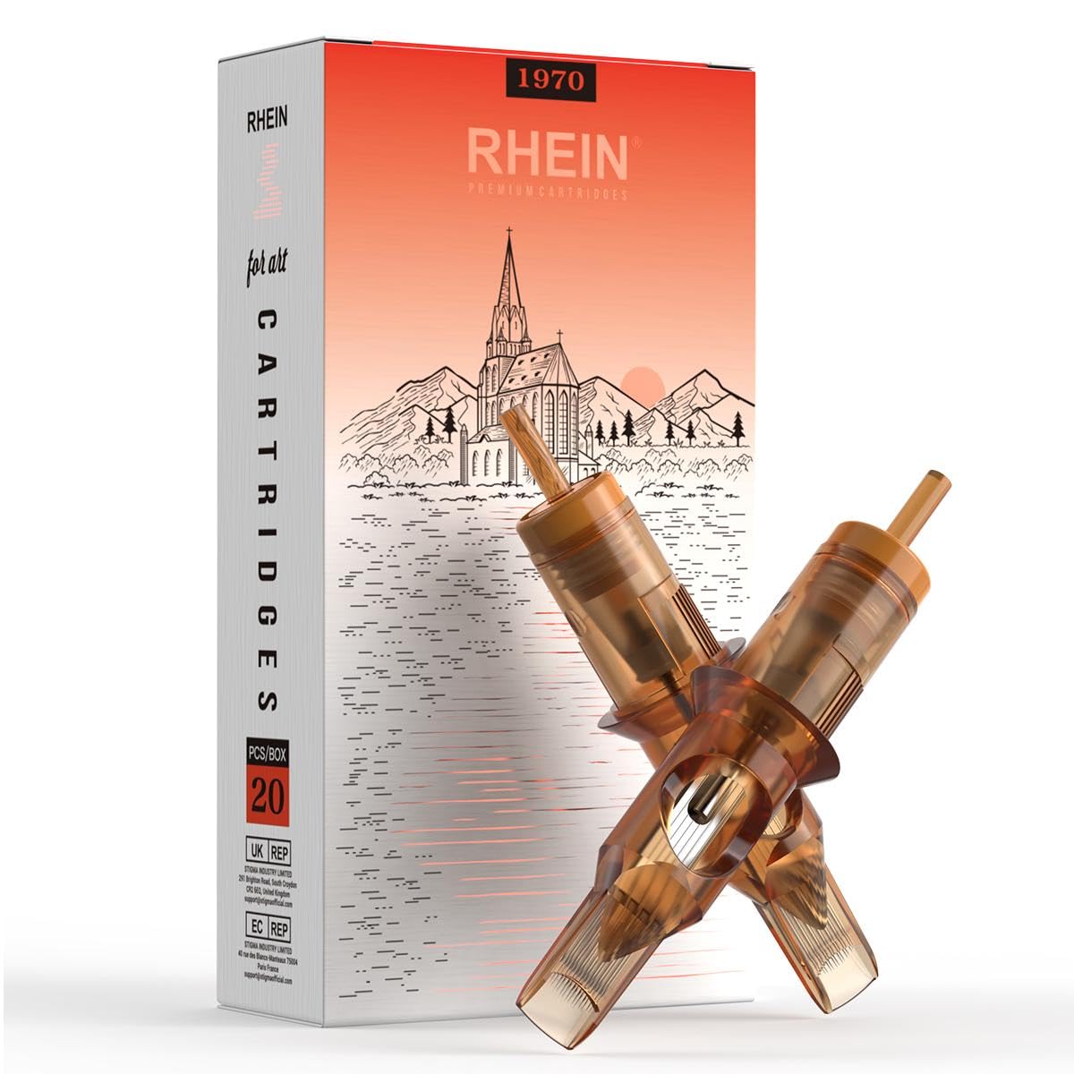 RHEIN Tattoo Cartridge Needles 20pcs 23RM Bugpin 0.3mm | 3.5mm M-Taper, Closed Tips EN02-20-CF1023RM