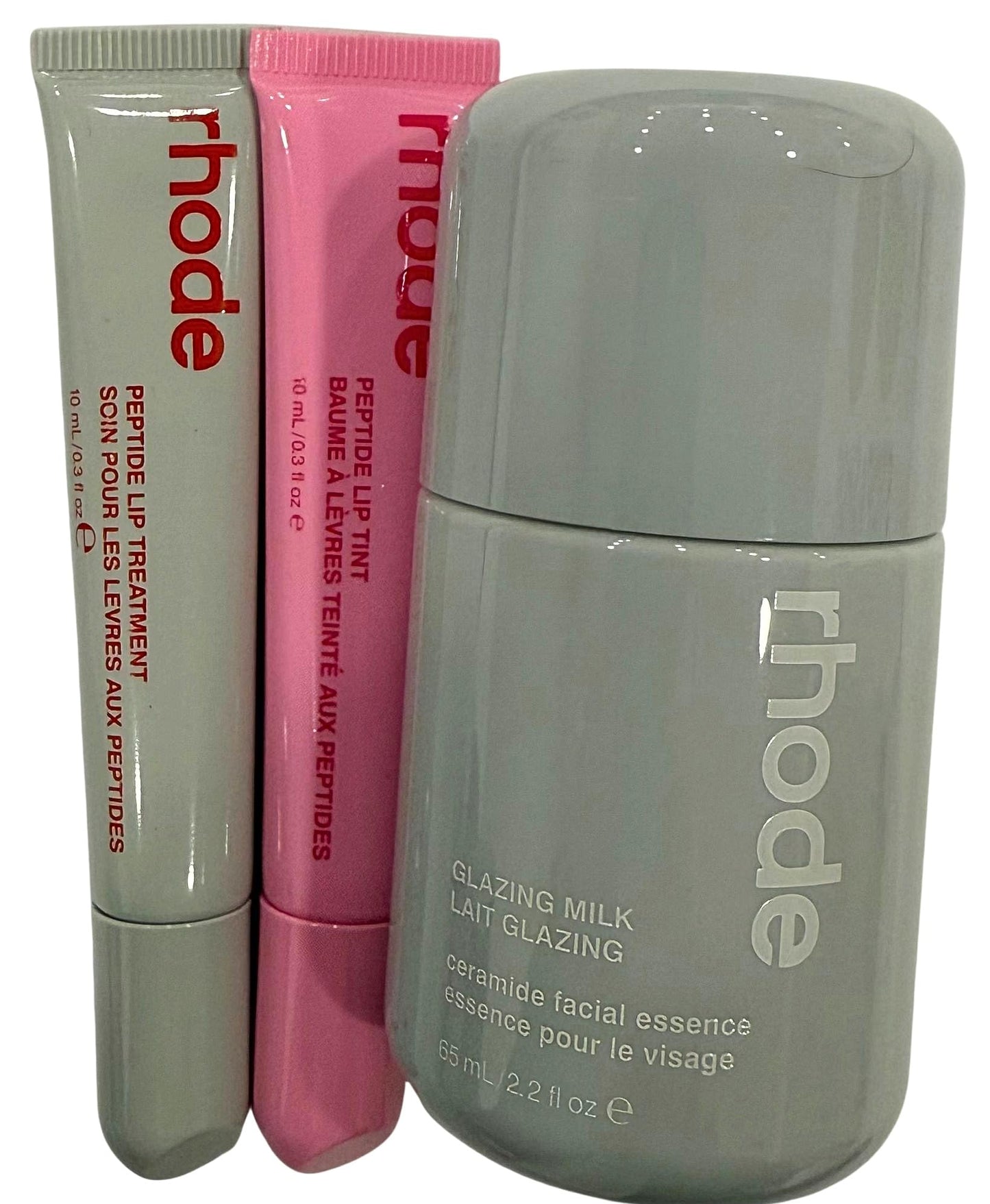Rhode Glazed Trio Set: Glazing Milk, Strawberry Glaze Lip Treatment & Jelly Bean Lip Tint