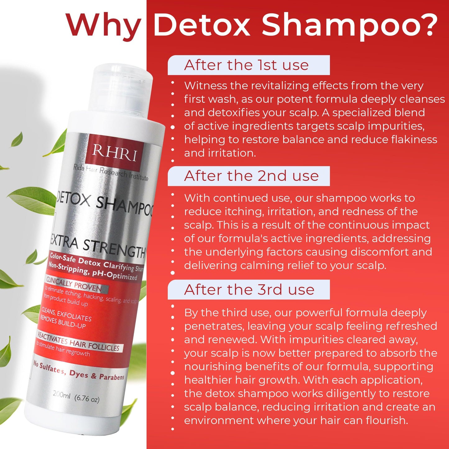 Rida Hair Research Institute Detox Shampoo – Clarifying for Build-Up & Scalp Comfort