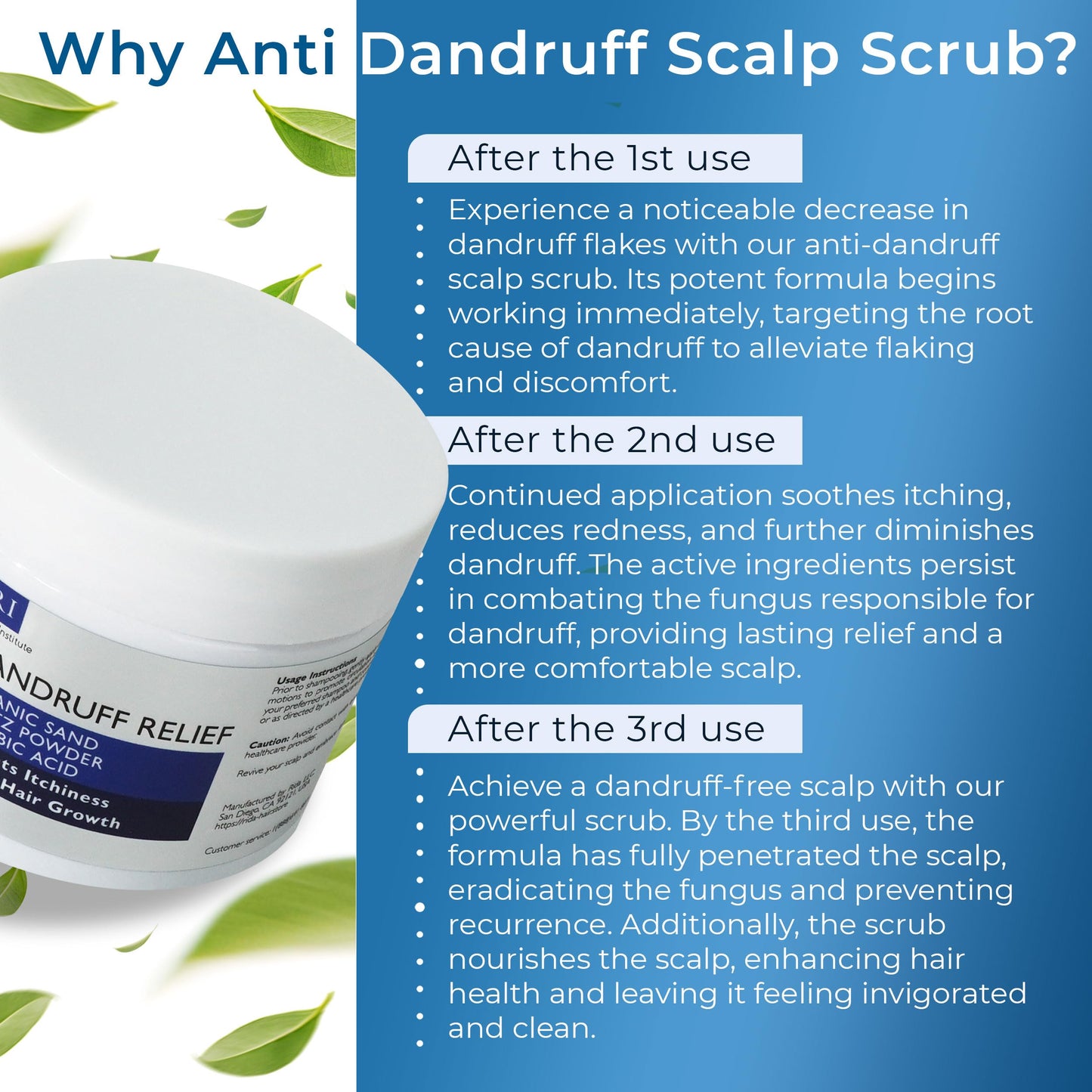 Anti Dandruff Scalp Scrub for Men & Women | Tea Tree Oil & DHT
