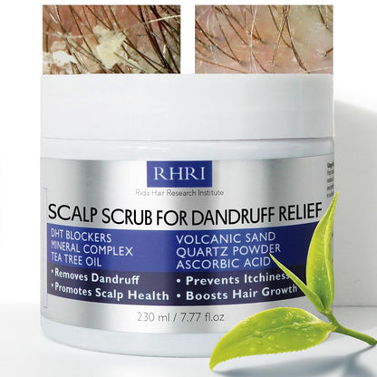 Anti Dandruff Scalp Scrub for Men & Women | Tea Tree Oil & DHT