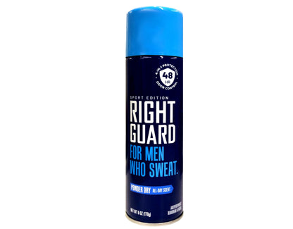 Right Guard Aerosol Sport Powder Dry Antiperspirant – 6 oz Pack of 3 | 24-Hour Sweat & Odor Defense