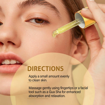 RIHAKO Turmeric Rosehip Face Oil for Gua Sha – Hydrating Anti-Aging Glow