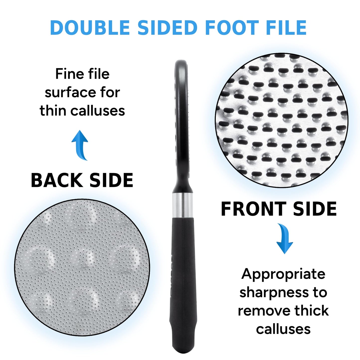 Rikans Foot File – Double-Sided Foot Rasp for Callus & Dead Skin Removal