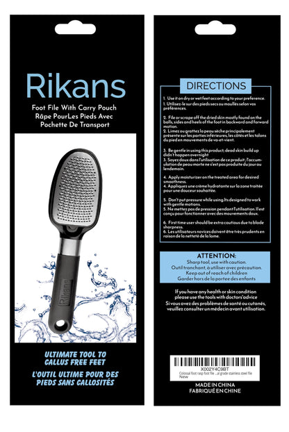 Rikans Foot File – Double-Sided Foot Rasp for Callus & Dead Skin Removal