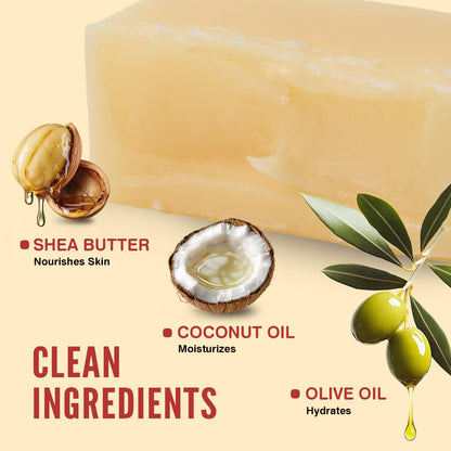 Rinse & Robust Men’s Soap Bar – Natural Sandalwood Calm, Moisturizing Cleanse (5.3 oz, 4-Pack)