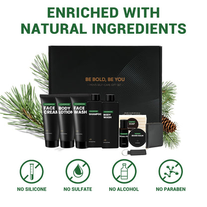 Rinse & Robust Beard Kit for Men – Cedarwood Oil & Balm Gift Set