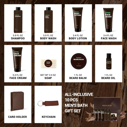 Rinse & Robust Men’s Gift Set – Sandalwood Grooming & Beard Care with Accessories