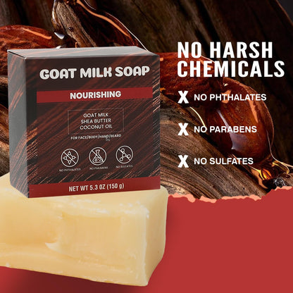 Rinse & Robust Men’s Soap Bar – Natural Sandalwood Calm, Moisturizing Cleanse (5.3 oz, 4-Pack)