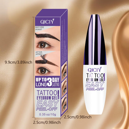 Rliolouo QICI Peel-Off Eyebrow Gel – 2 Pack Brown, Waterproof & Sweatproof
