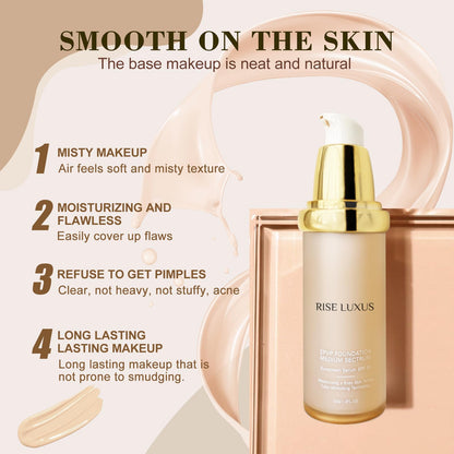 Rise Luxus Ultrablend 4 In 1 Foundation SPF 50 Waterproof – Lightweight Coverage