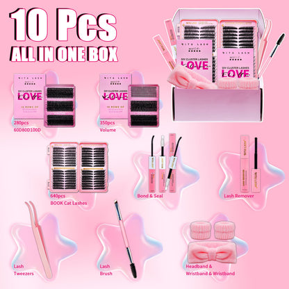 RITALASH Lash Clusters Kit — 3D Cat-Eye Extensions + Bond & Seal