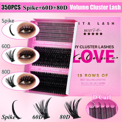 RITALASH Lash Clusters Kit — 3D Cat-Eye Extensions + Bond & Seal