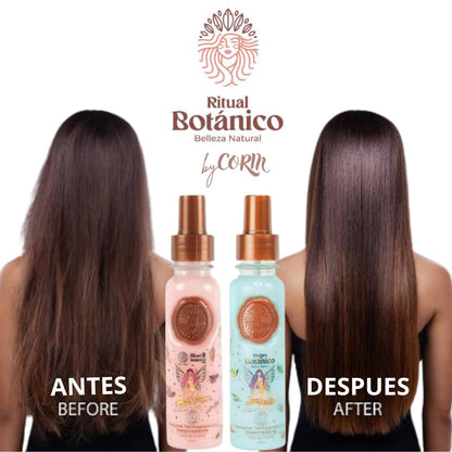 Ritual Botanico Hair Perfume Duo – Thermal Protector, Detangler & Frizz Control with Pheromones (120ml Each) – Leave-In Conditioner Spray