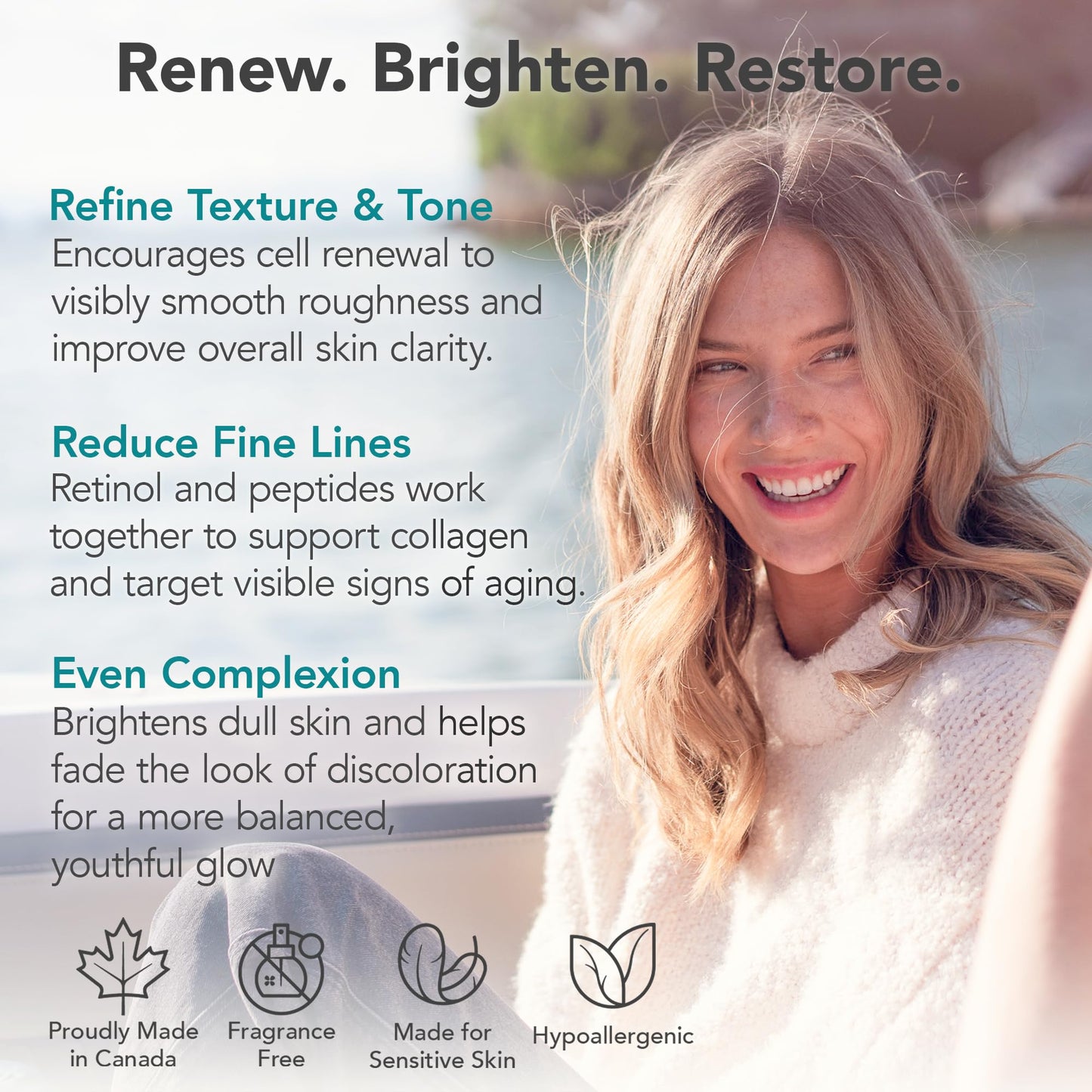 Riversol Retinol Night Cream — Gentle 0.5% Retinol for Face & Eye Area | Sensitive Skin