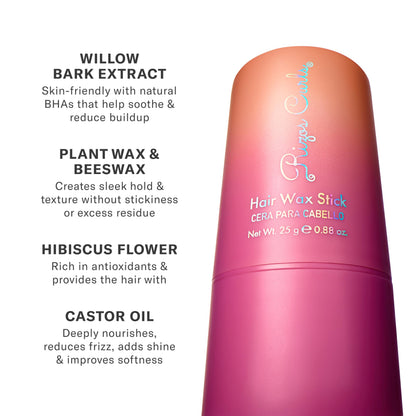 Rizos Curls Hair Wax Stick – Tames Flyaways & Smooth Edges with Castor Oil for All Hair Types
