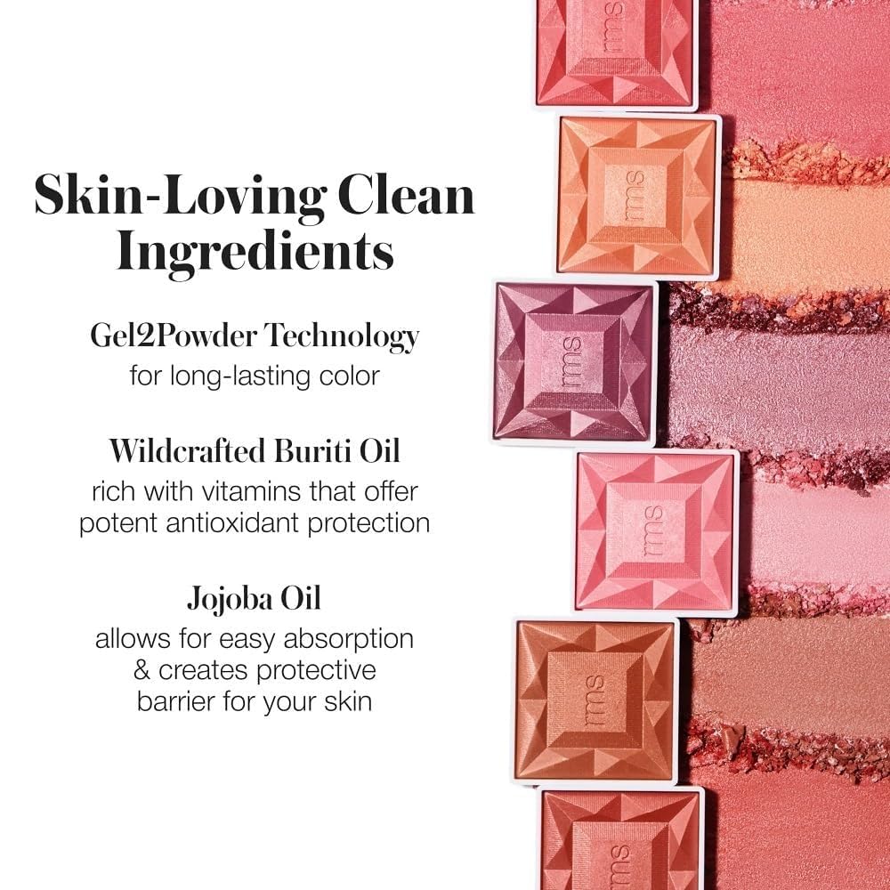 RMS Beauty Redimension Hydra Powder Blush – Hydrating Mineral Blush, Buildable Color, Clean & Cruelty-Free 0.15 oz