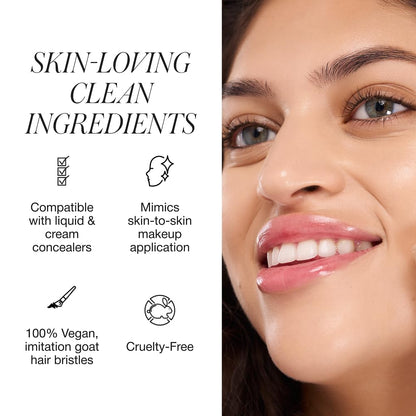 RMS Beauty Skin2Skin Vegan Makeup Brush – Flawless Blending for Foundation, Concealer & More