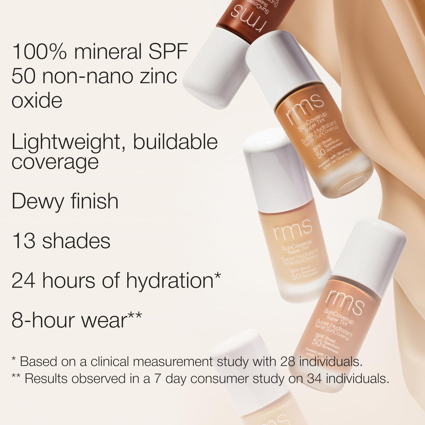 RMS Beauty SunCoverup SPF 50 | Mineral Sunscreen Foundation, Reef-Safe & Water-Resistant