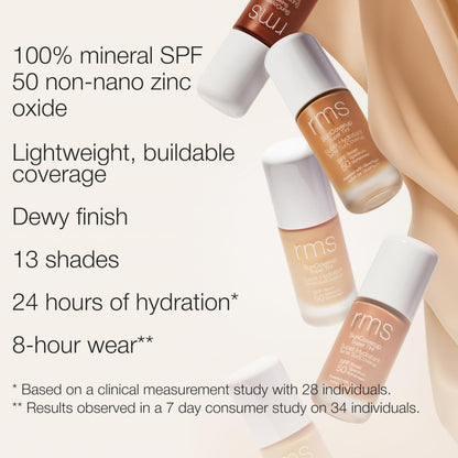 RMS Beauty SunCoverup SPF 50 | Mineral Sunscreen Foundation, Reef-Safe & Water-Resistant