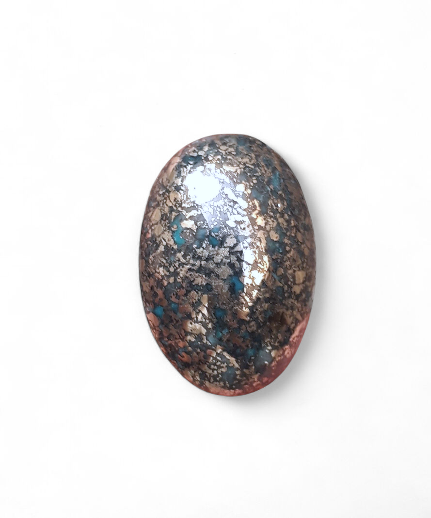 Natural Turquoise with Pyrite - Blue Matrix Turquoise - Shajri Feroza-24.40Ct