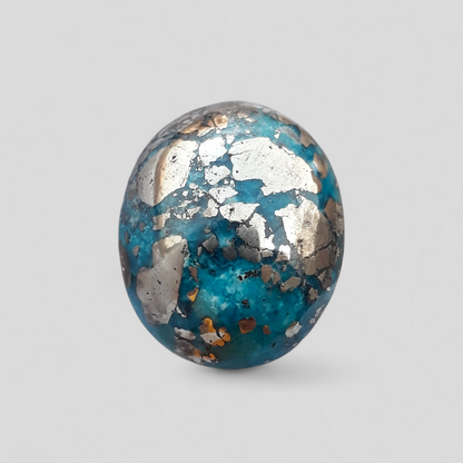 Natural Turquoise with Pyrite - Blue Matrix Turquoise - Shajri Feroza-40Ct