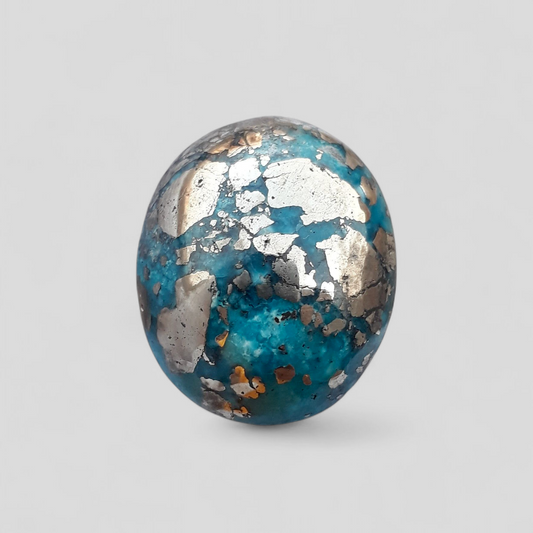 Natural Turquoise with Pyrite - Blue Matrix Turquoise - Shajri Feroza-40Ct