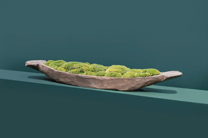 Mokoro Canoe with Preserved Moss Table Display FR63