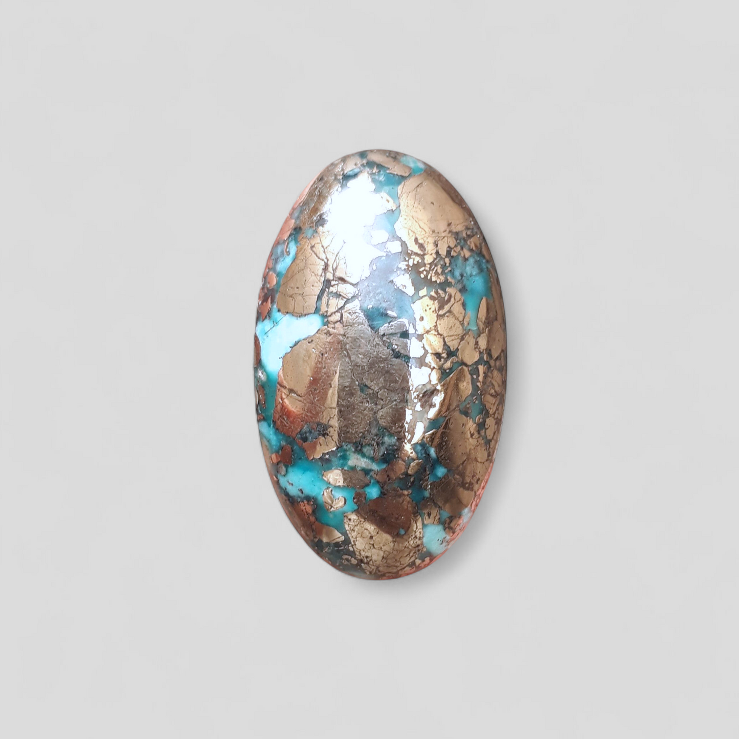 Natural Turquoise with Pyrite - Green Matrix Turquoise - Shajri Feroza-58.80Ct