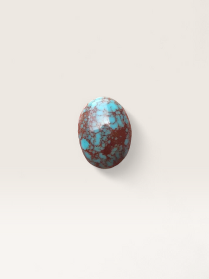 Natural Certified Egyptian Turquoise - Misri Feroza - 6Ct- 15x11mm