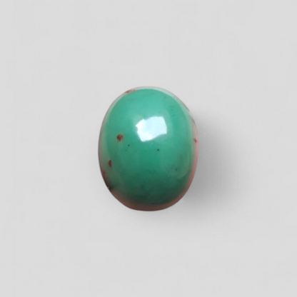 Natural Green Turquoise, Oval Shape - Persian Turquoise - Green Feroza - 11.8ct- 16x13mm