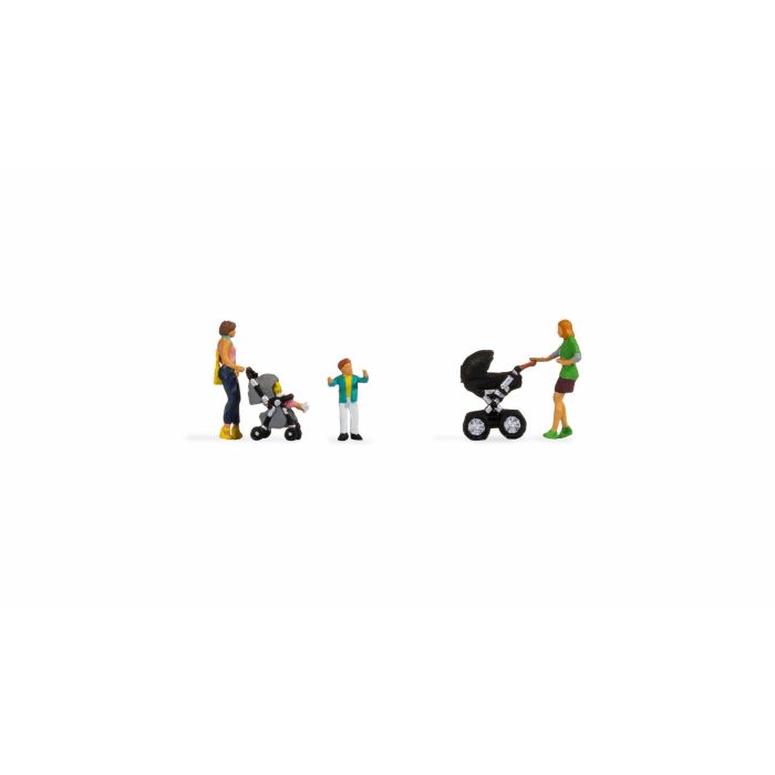 Mothers with Children and Modern Buggies (2) Terrarium Figure 15584