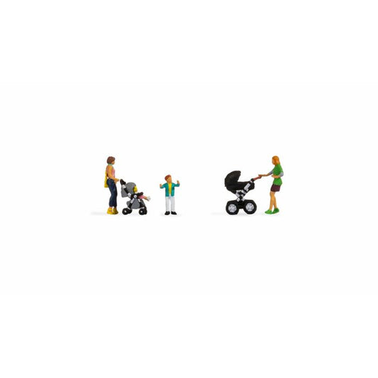 Mothers with Children and Modern Buggies (2) Terrarium Figure 15584