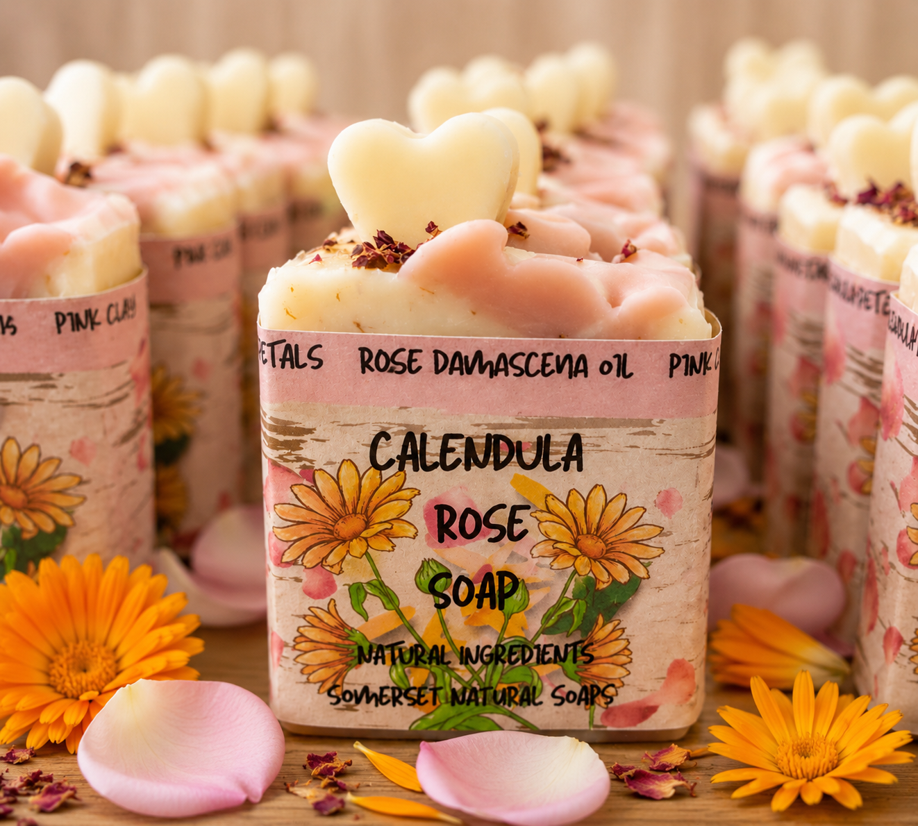 Calendula Rose Vegan Soap