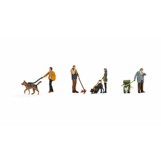 Dog Walkers (4) Terrarium Figures - 15471