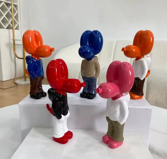 Street Trend Balloon Dog Resin Statue