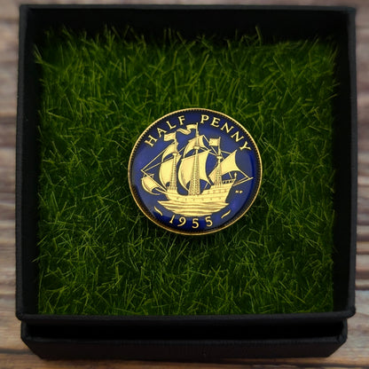 Halfpenny (1937-1967) - Enamelled Coin Golf Ball Marker