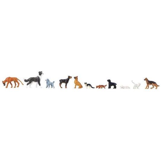 Cats (4) & Dogs (6) Terrarium Figurines - Terrarium Figures - 151902