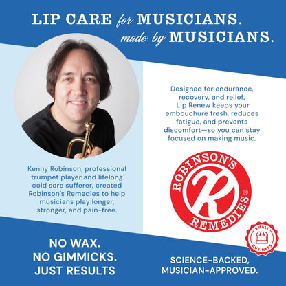 Robinson's Remedies Lip Renew Endurance Cream for Wind Musicians – 7.5 ml