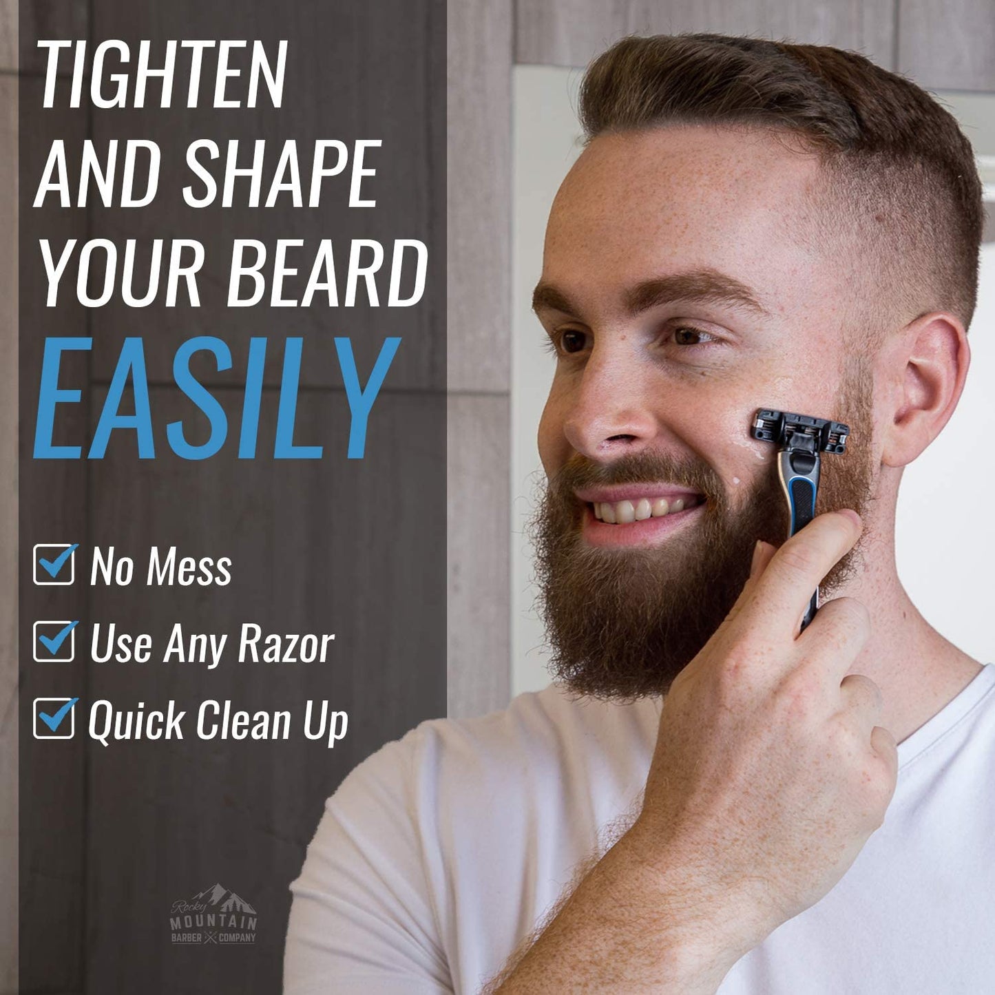 Rocky Mountain Barber Company Men’s Shave Gel – Clear Gel for Precise Shaving (8 oz)