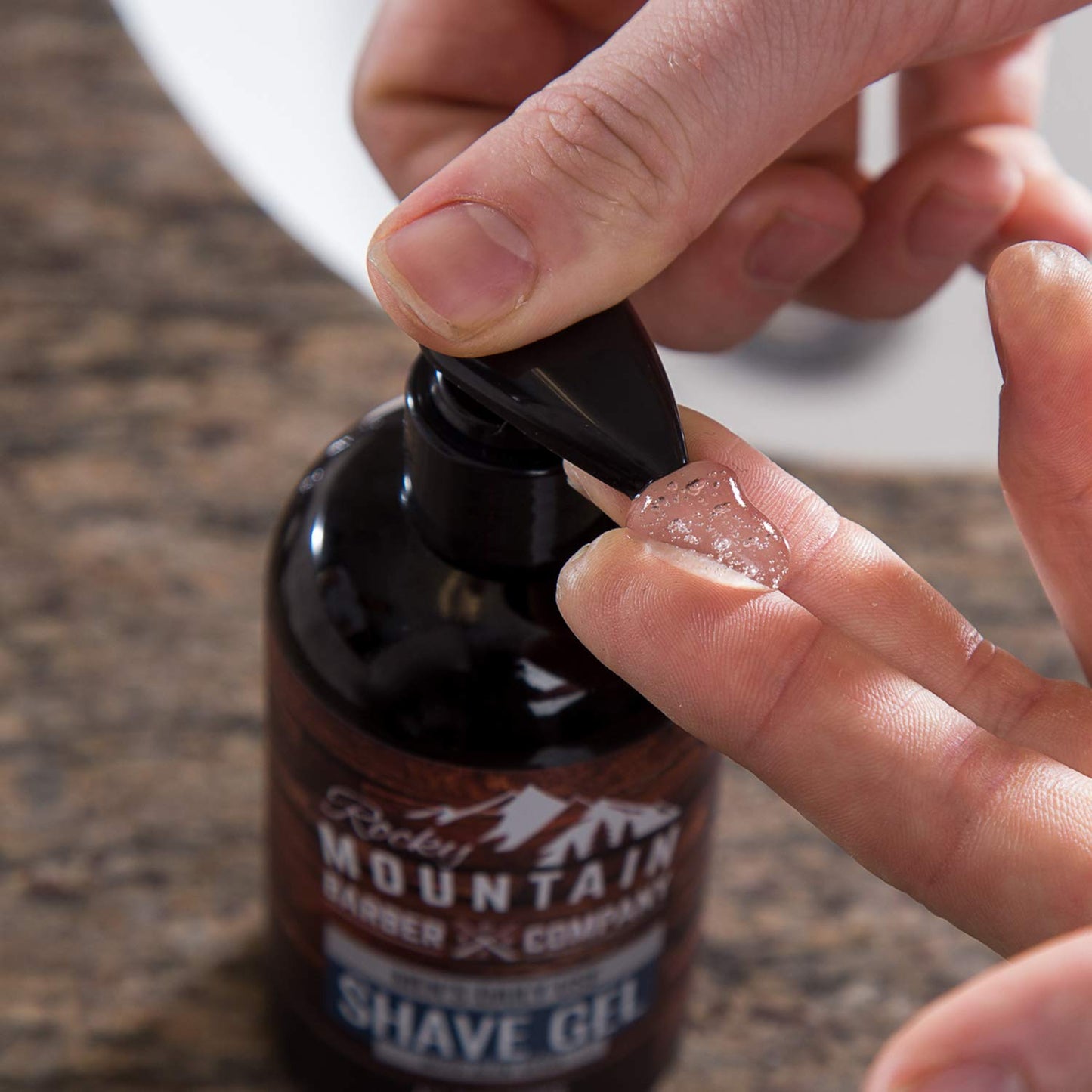 Rocky Mountain Barber Company Men’s Shave Gel – Clear Gel for Precise Shaving (8 oz)