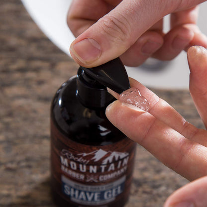 Rocky Mountain Barber Company Men’s Shave Gel – Clear Gel for Precise Shaving (8 oz)