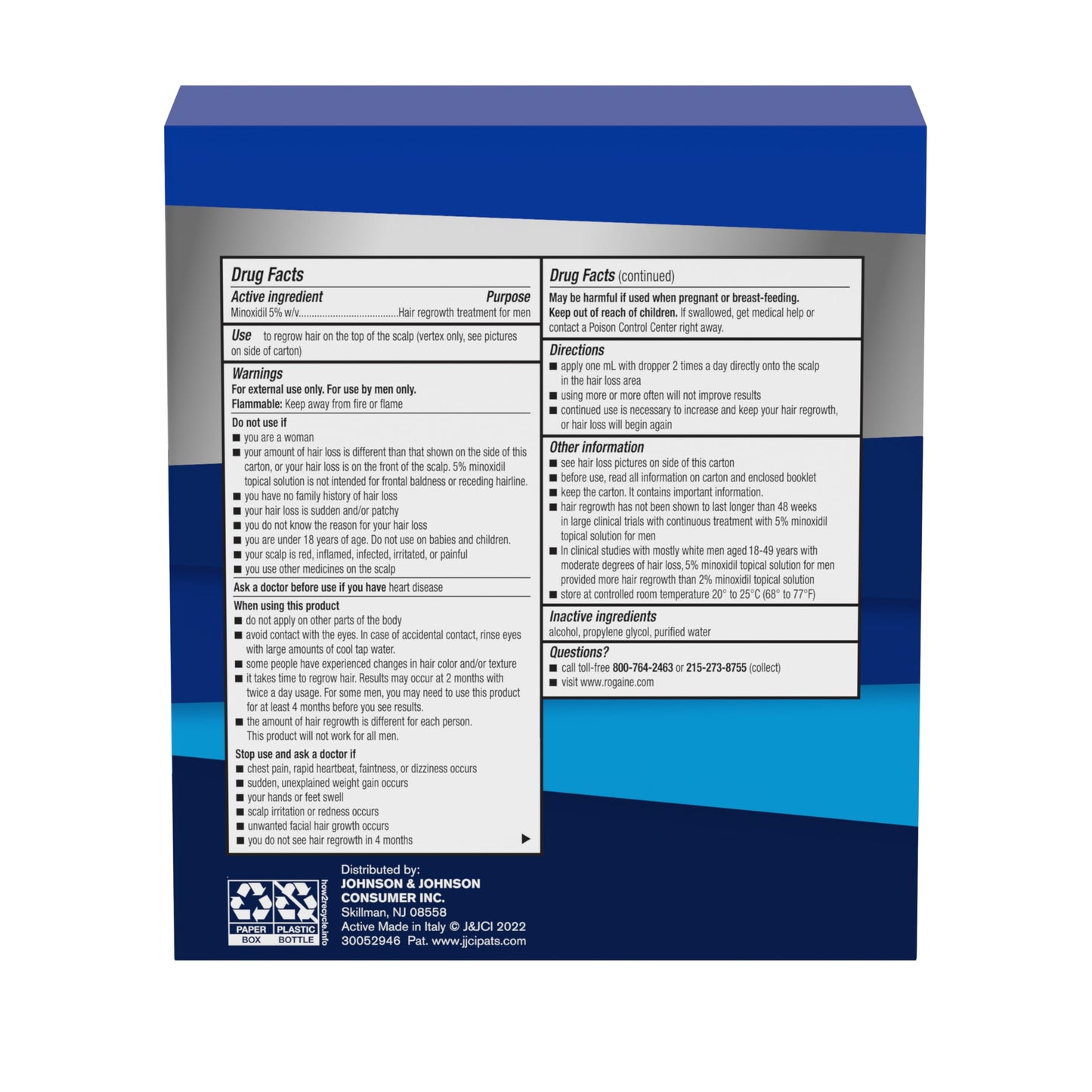 Rogaine Men’s Extra Strength 5% Minoxidil – Hair Regrowth for Men | 3-Month Supply